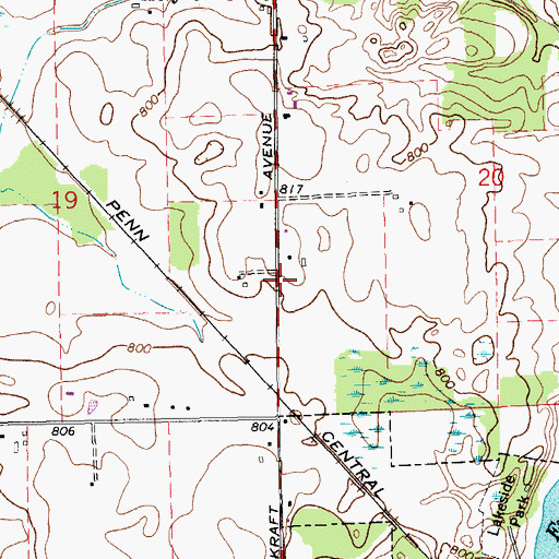 Topographic Map of Emmons Lake Elementary School, MI