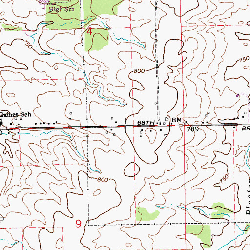 Topographic Map of Cornerstone United Methodist Church, MI
