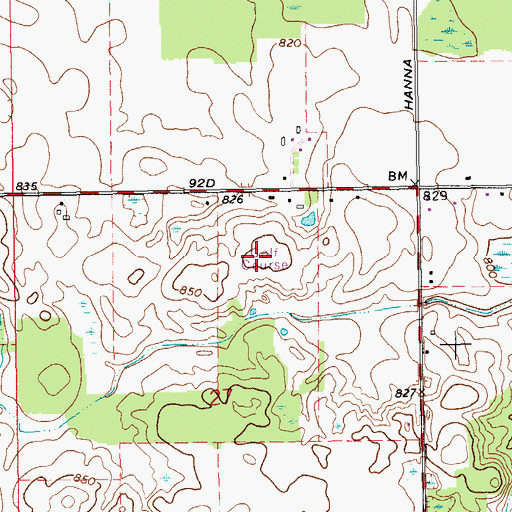 Topographic Map of Briarwood Golf Club, MI