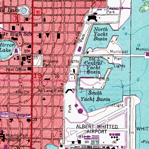Topographic Map of Pioneer Park, FL