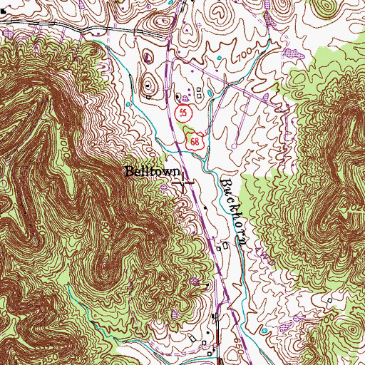 Topographic Map of Banks Chapel American Methodist Episcopal Zion Church (historical), KY