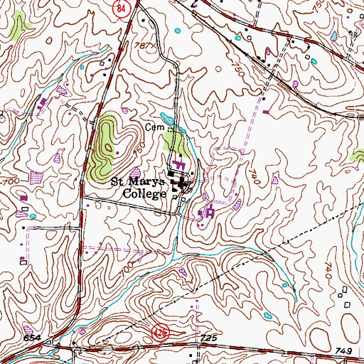 Topographic Map of Cornucopia Institute, KY
