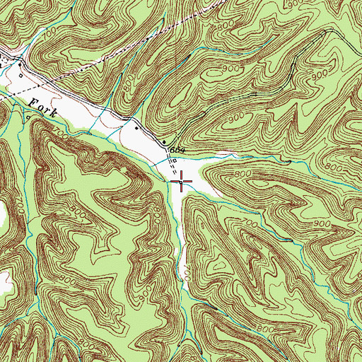 Topographic Map of Harcourt Post Office (historical), KY