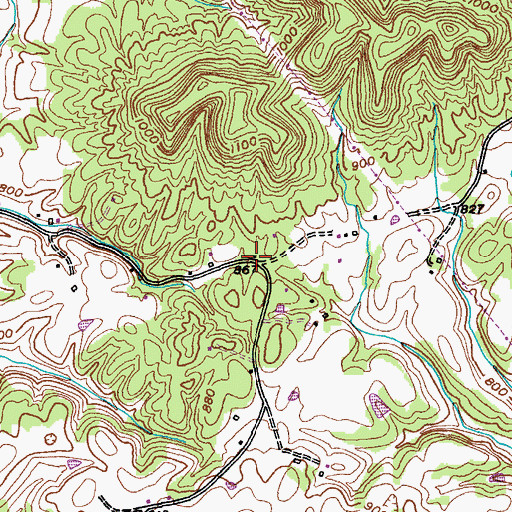 Topographic Map of Helm School (historical), KY