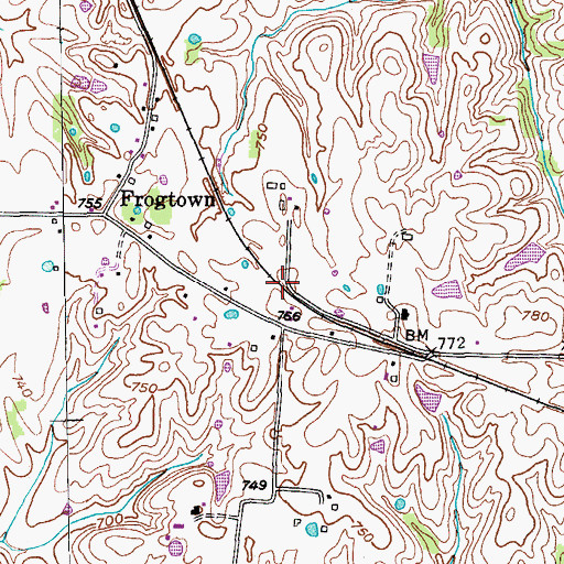 Topographic Map of Lofty Railroad Siding (historical), KY