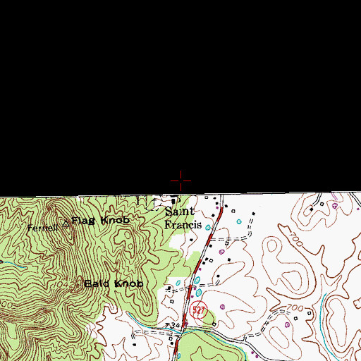 Topographic Map of Saint Francis of Assisi Catholic Church, KY
