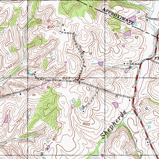 Topographic Map of Saint Rose Pike (historical), KY