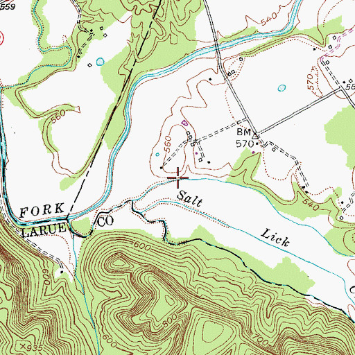 Topographic Map of Salt Lick Post Office (historical), KY