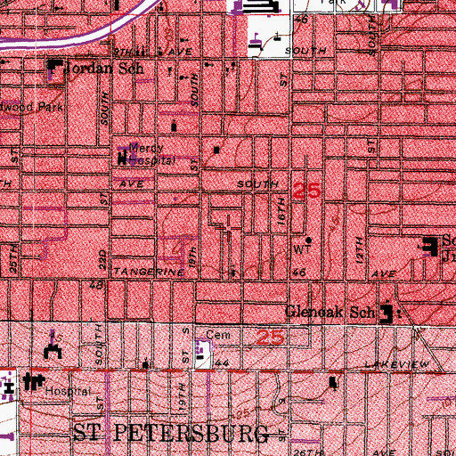Topographic Map of Playlot 3, FL