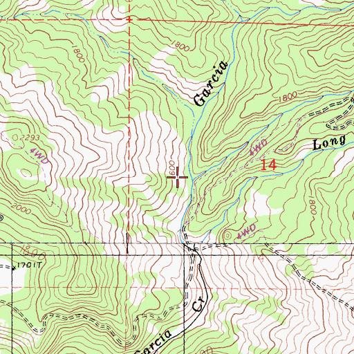 Topographic Map of Bear Pen Creek, CA