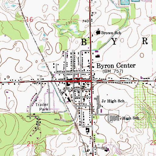 Topographic Map of High Pointe Community Church, MI