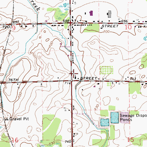 Topographic Map of Second Byron Center Christian Church, MI