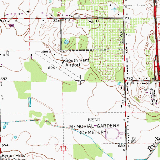 Topographic Map of Banner of Christ Community Church, MI