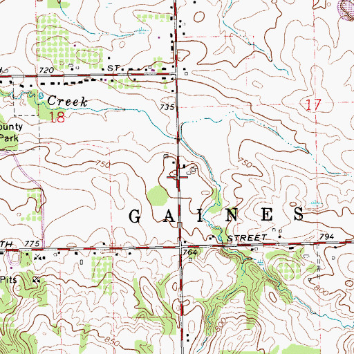 Topographic Map of Countryside Elementary School, MI
