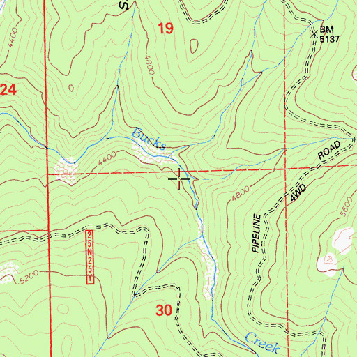 Topographic Map of Bear Ravine, CA