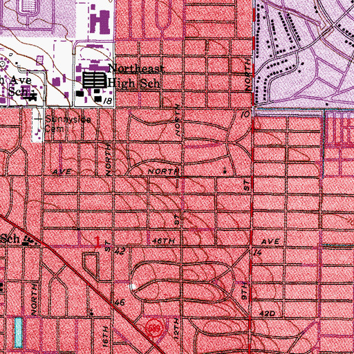 Topographic Map of Roberts Park, FL