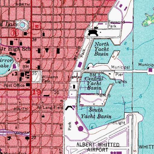 Topographic Map of Straub Park - South Soreno, FL