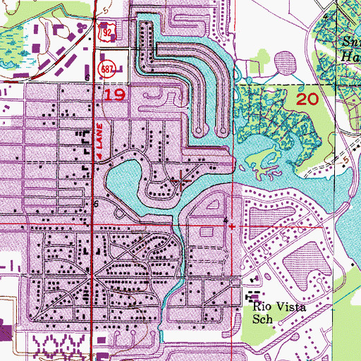Topographic Map of Sunlit Boat Ramp, FL