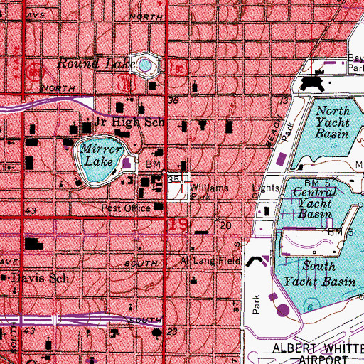 Topographic Map of Williams Park, FL