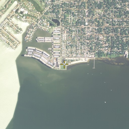 Aerial/Satellite Image of Beach Waterfront Complex, FL