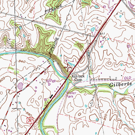 Topographic Map of Mount Zenia, KY