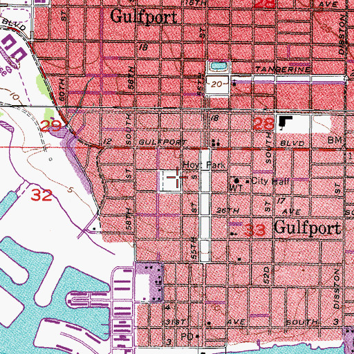 Topographic Map of Hoyt Field, FL