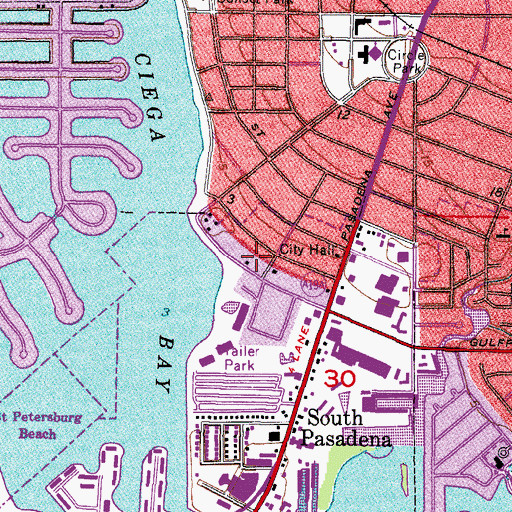 Topographic Map of Galatea Garden, FL