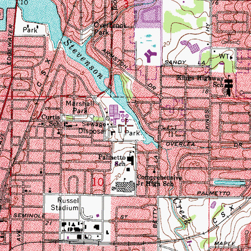 Topographic Map of Phillip Jones Park, FL