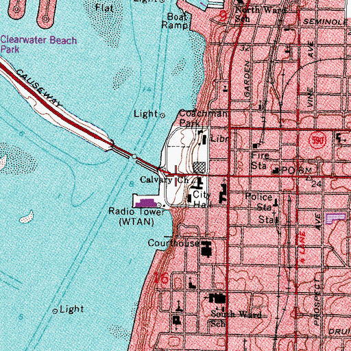 Topographic Map of Harborview Center, FL
