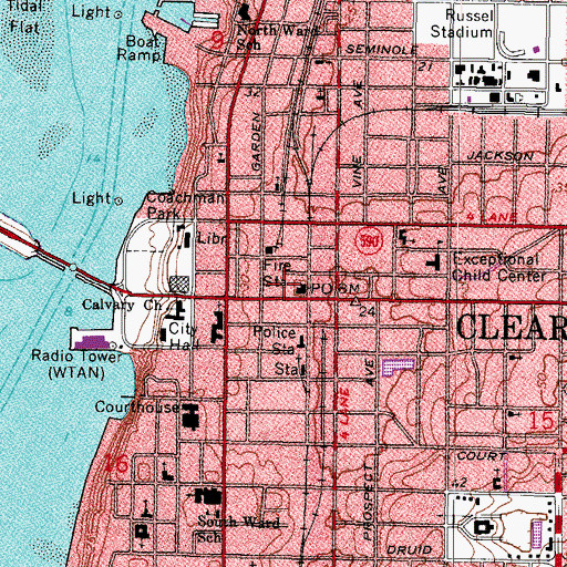 Topographic Map of Station Square Park, FL