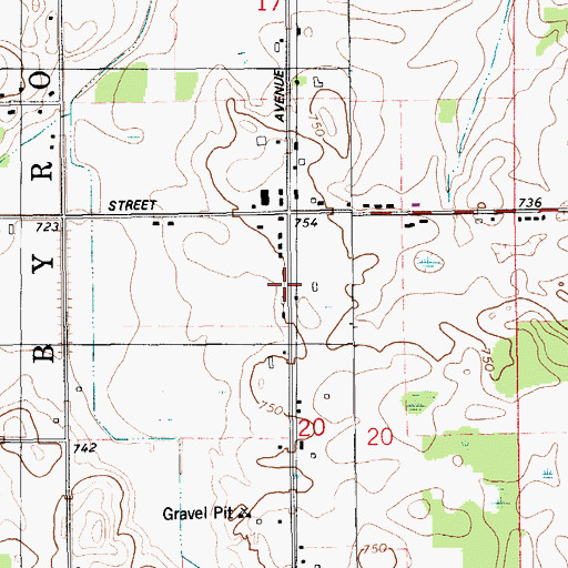 Topographic Map of Byron Center West Middle School, MI
