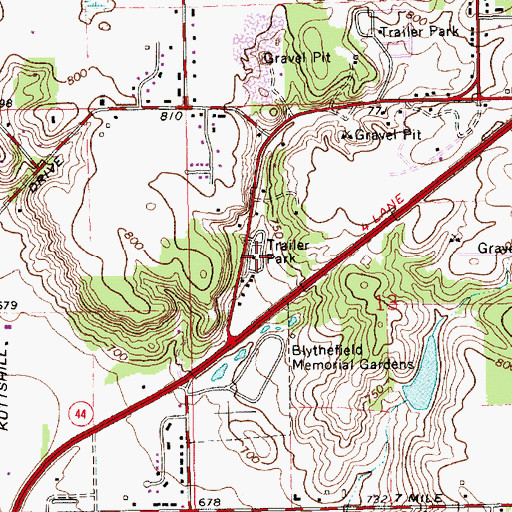 Topographic Map of Spring Valley Mobile Home Park, MI