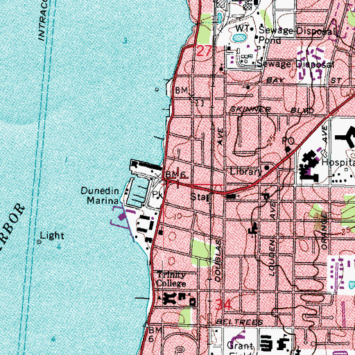 Topographic Map of Armston Park, FL