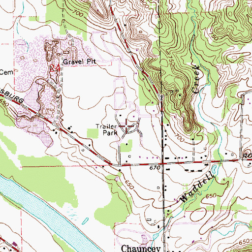 Topographic Map of Leisure Village Mobile Home Park, MI