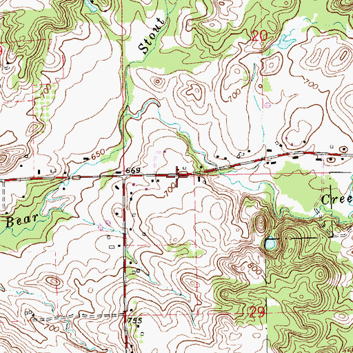 Topographic Map of West Cannon Baptist Church, MI