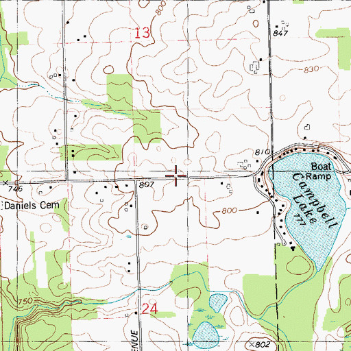 Topographic Map of Grace United Reformed Church, MI