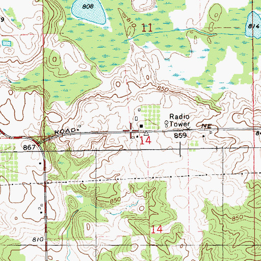 Topographic Map of Goodwillie Environmental School, MI