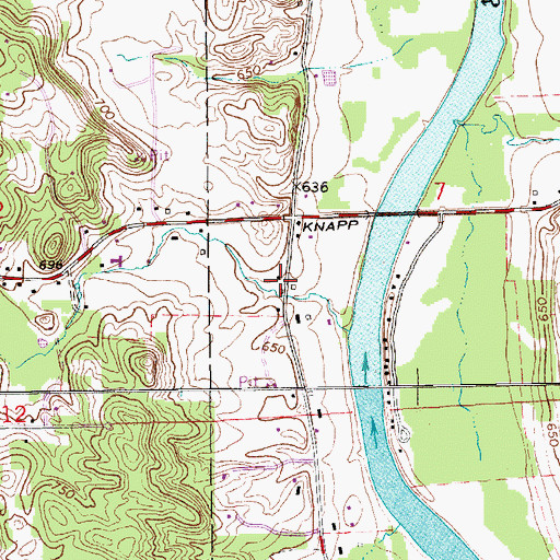 Topographic Map of Three Angels Fellowship Church, MI
