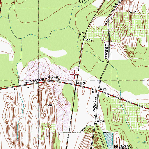 Topographic Map of Sodus Quarry, NY