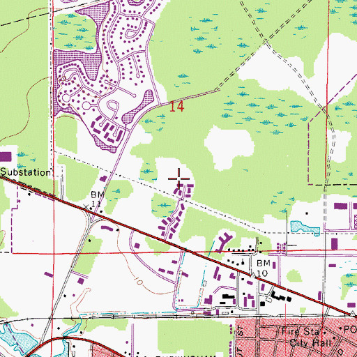 Topographic Map of Richard B Rogers Park, FL