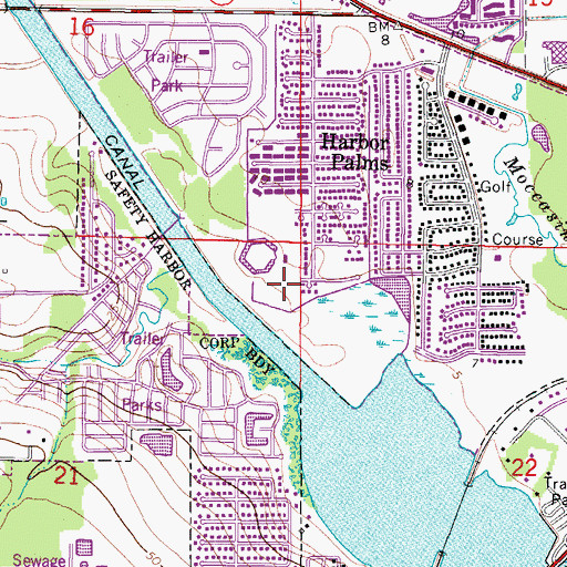 Topographic Map of Sheffield Park, FL