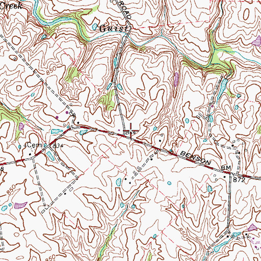 Topographic Map of Ashland School (historical), KY