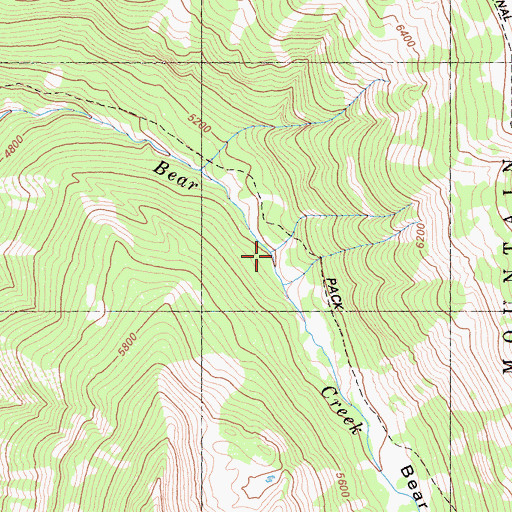 Topographic Map of Bear Valley, CA