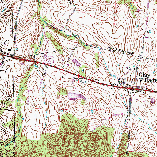 Topographic Map of Bethel Baptist Church (historical), KY
