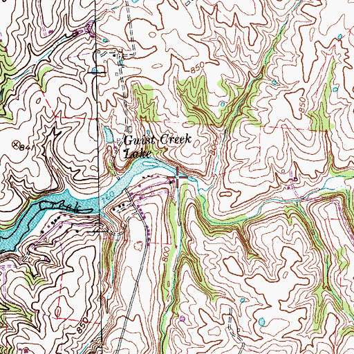 Topographic Map of Bethel Branch, KY