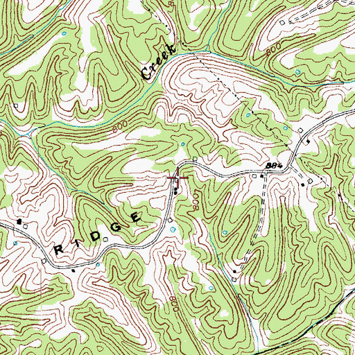 Topographic Map of Cat Ridge School (historical), KY