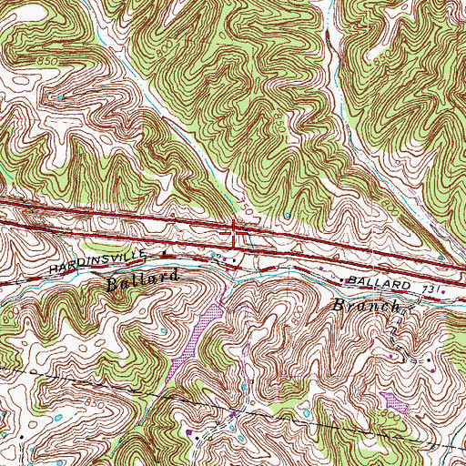 Topographic Map of Cold Church (historical), KY