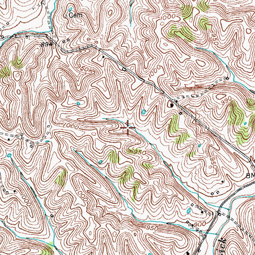 Topographic Map of Colletts (historical), KY