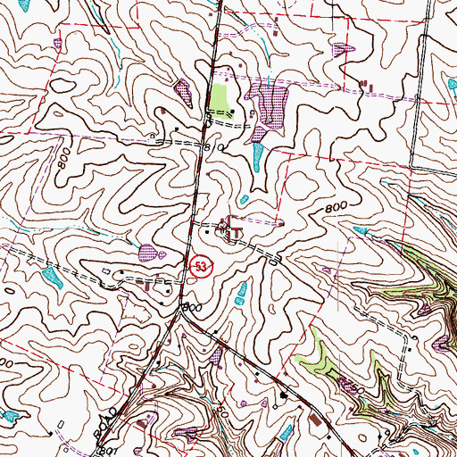 Topographic Map of Dixie School (historical), KY