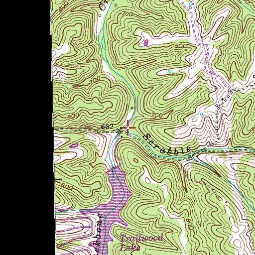 Topographic Map of Falling Rock School (historical), KY